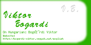 viktor bogardi business card